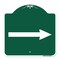 Signmission Designer Series Sign-Right Arrow, Green & White Aluminum Sign, 18" x 18", GW-1818-22975 A-DES-GW-1818-22975 - alternate 1